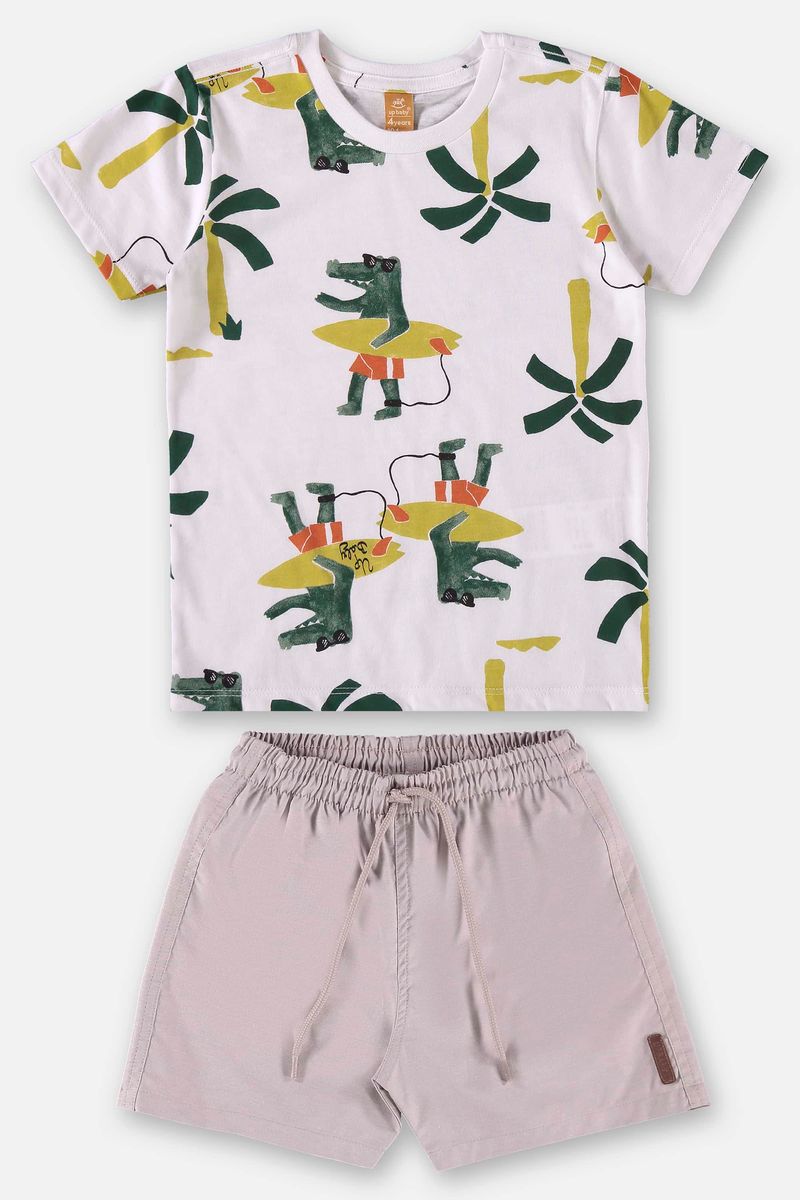 Conjunto-Infantil-Estampado-para-Meninos--Branco--Up-Baby
