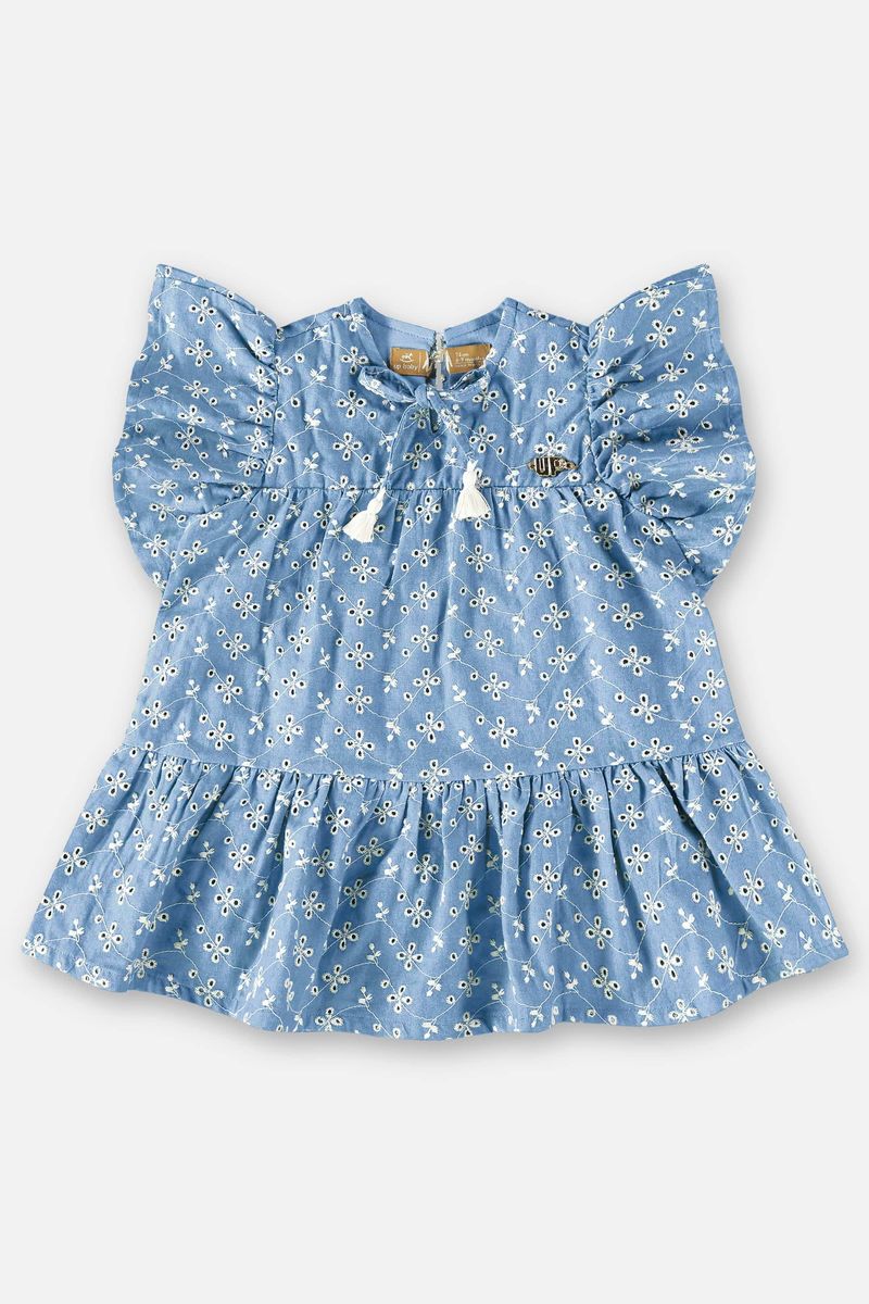 Vestido-para-Bebe-em-Tecido-Laise-Forrado--Azul--Up-Baby