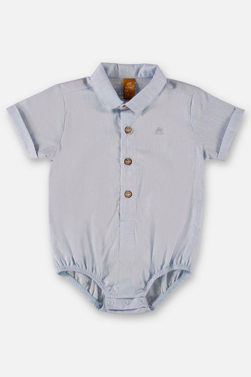 Body para Bebê Menino em Tecido Luhi (Azul) Up Baby
