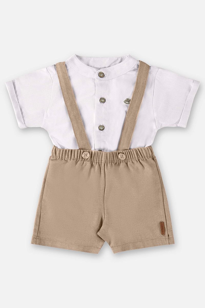 Conjunto-para-Bebe-Menino-com-Body-e-Jardineira--Bege--Up-Baby