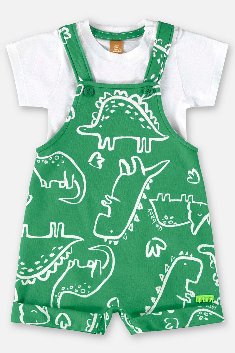 Conjunto-Jardineira-e-Body-para-Bebe-Menino--Verde--Up-Baby