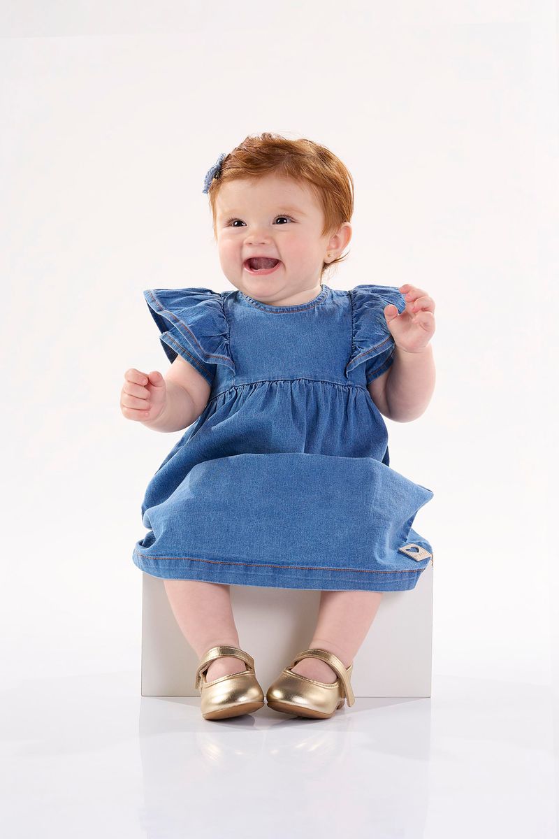 Vestido-Infantil-Manga-Curta-em-Jeans--Azul--Up-Baby