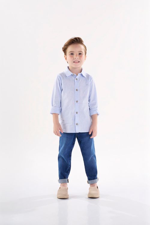 Calça Jeans Infantil para Menino (Azul Marinho) Up Baby