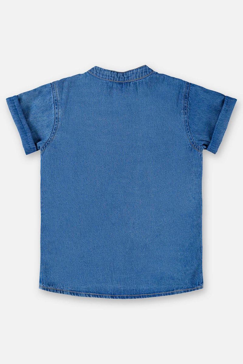 Camisa-Jeans-Infantil-para-Menino--Azul--Up-Baby