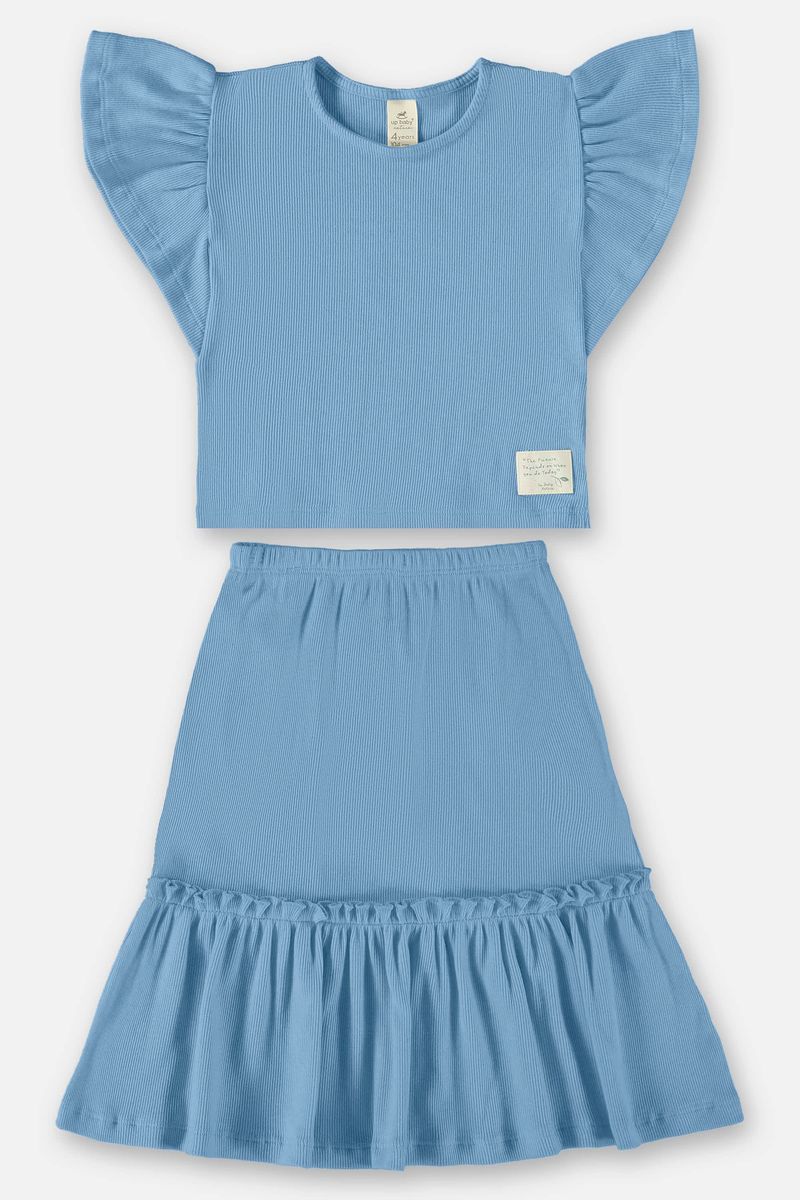 Conjunto-Infantil-Nature-para-Menina-com-Bata-e-Saia--Azul--Up-Baby