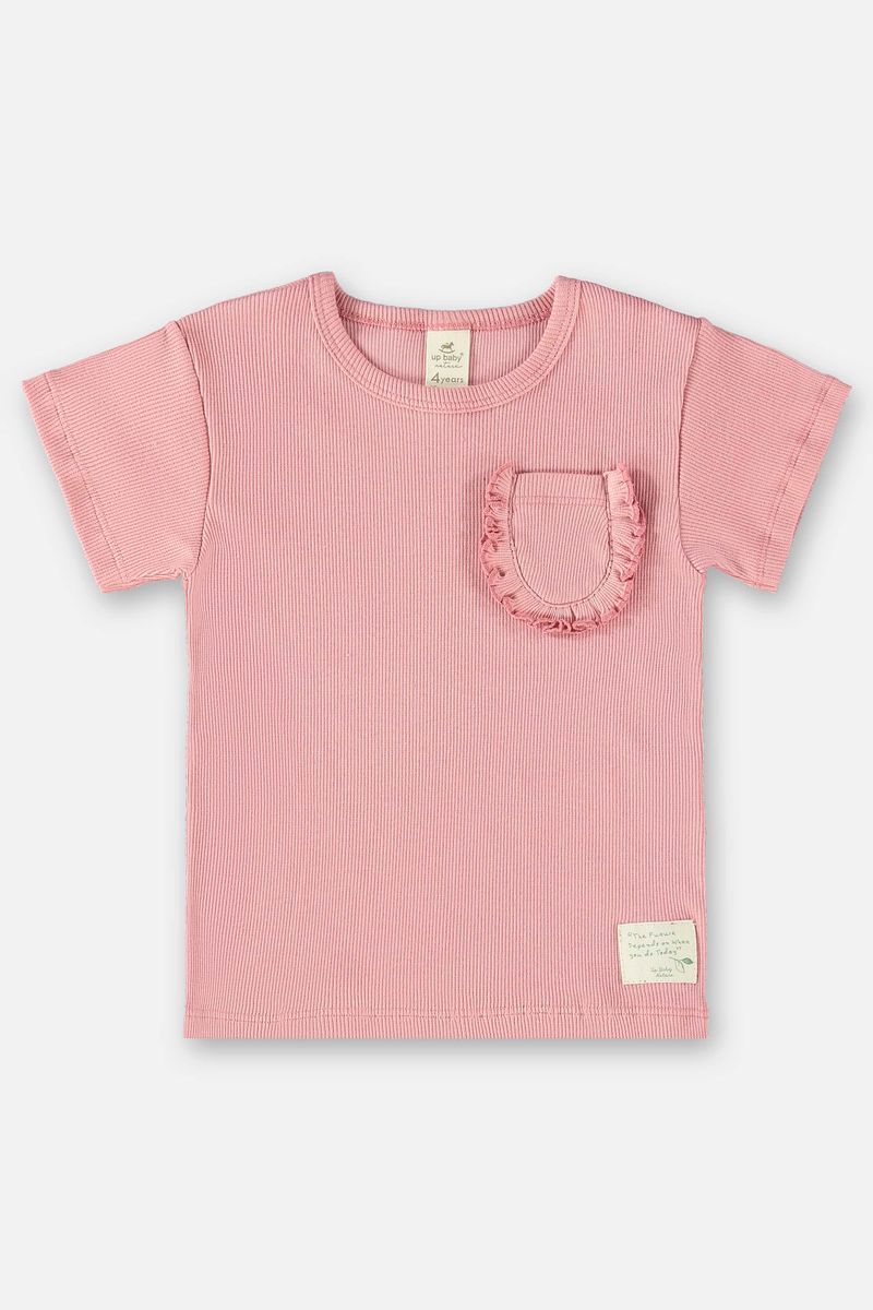 Blusa-Infantil-Nature-para-Menina-em-Ribana-Canelada--Rosa--Up-Baby