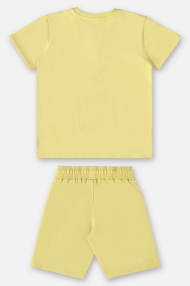 Conjunto-Infantil-para-Meninos-com-Camiseta-e-Bermuda--Amarelo--Up-Baby