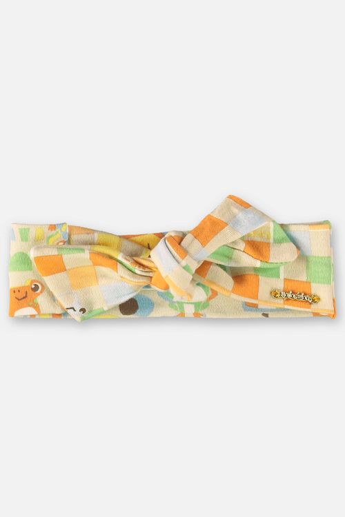 Faixa de Cabelo Comfy para Bebê em Suedine (Bege) Up Baby