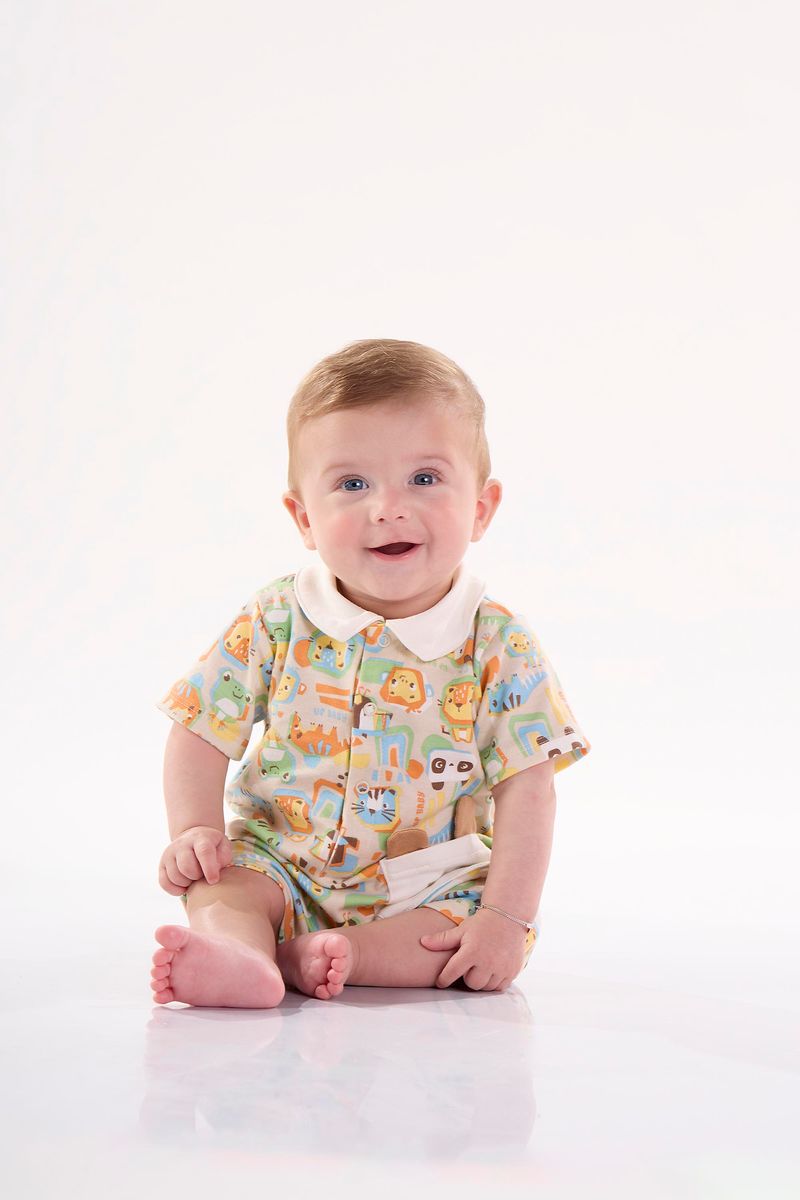 Macaquinho-Unissex-Comfy-para-Bebe-em-Suedine--Bege--Up-Baby