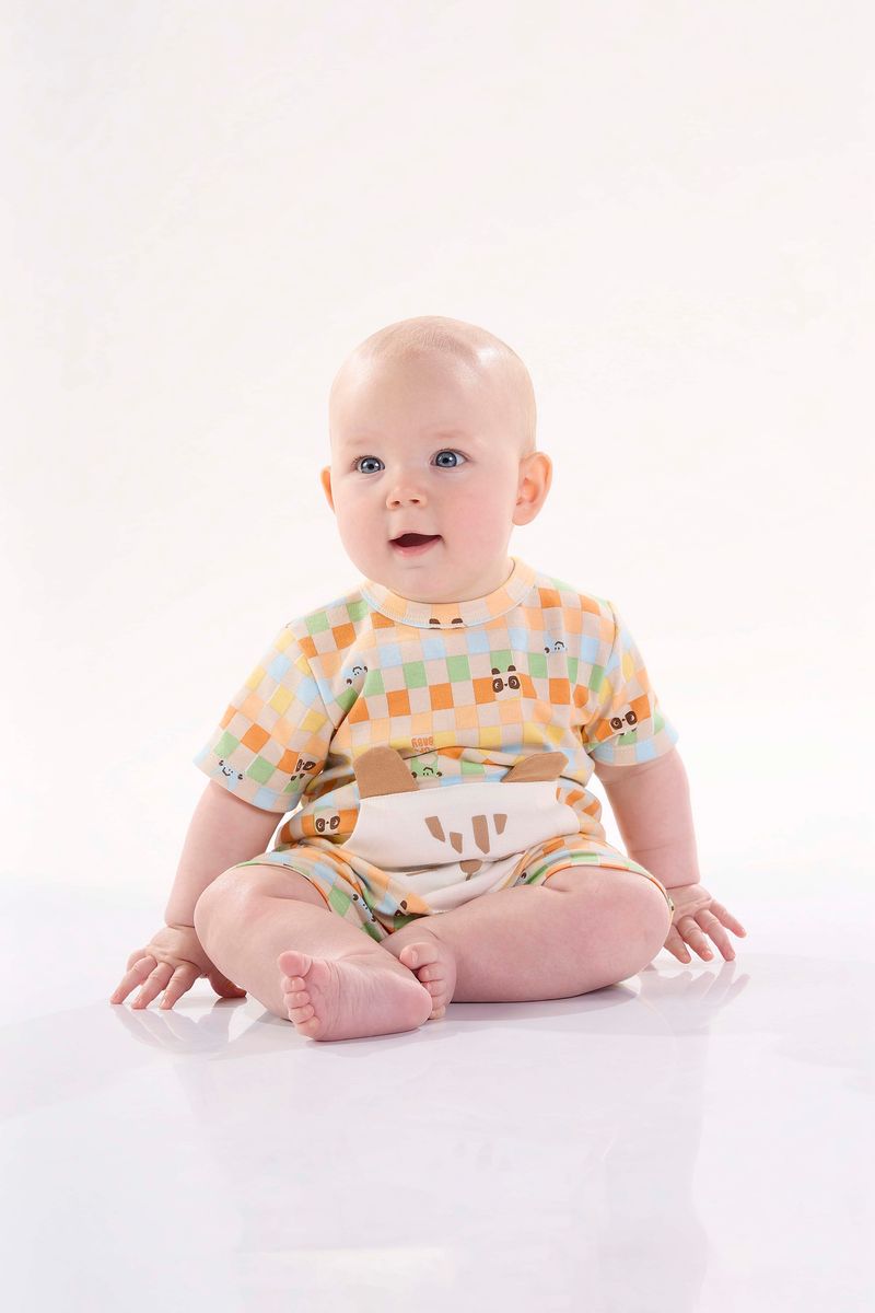 Macaquinho-Unissex-Comfy-para-Bebe-em-Suedine--Bege--Up-Baby