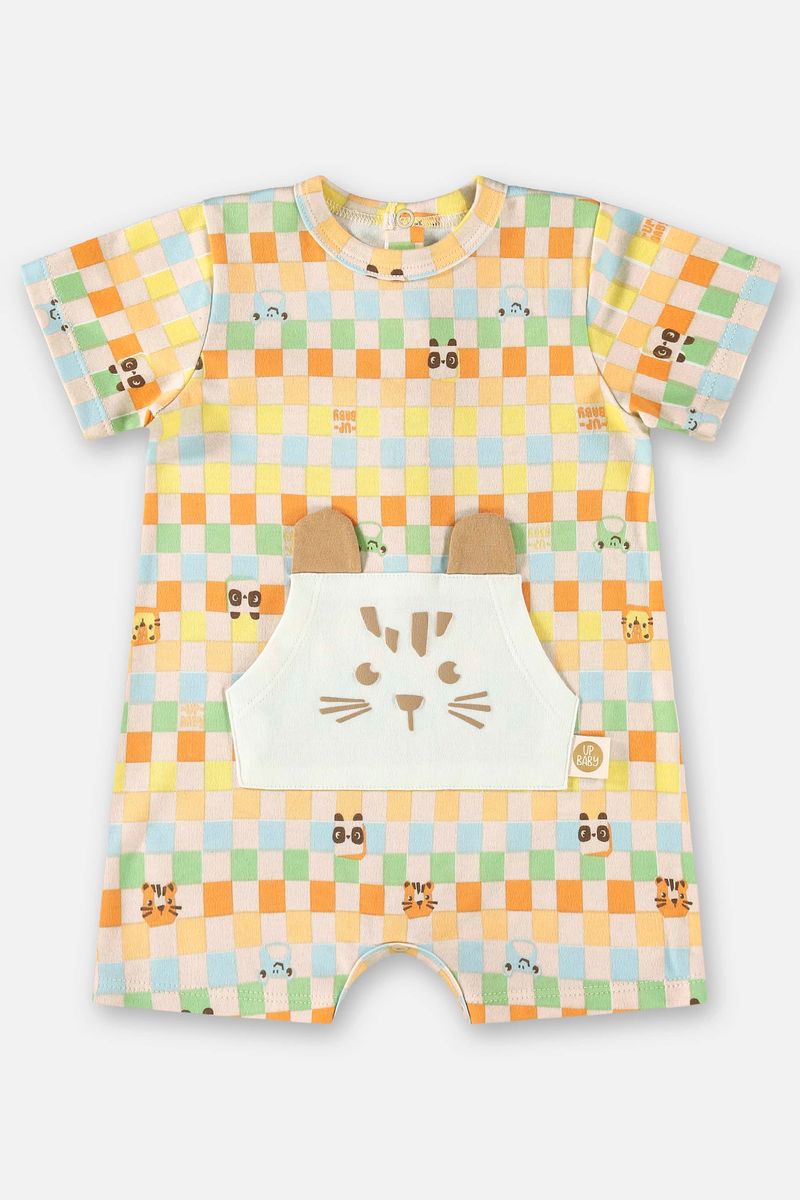 Macaquinho-Unissex-Comfy-para-Bebe-em-Suedine--Bege--Up-Baby