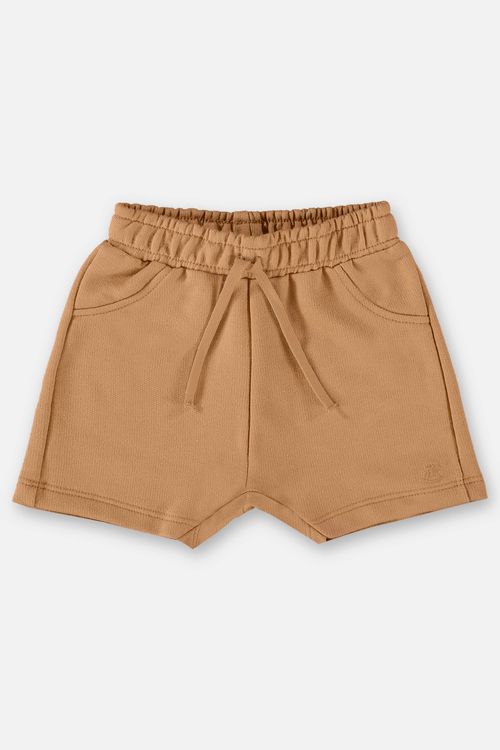 Short Básico para Bebê Menino em Moletom (Marrom) Up Baby