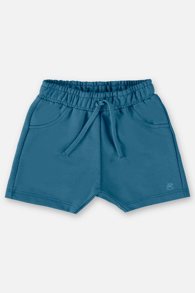 Short-Basico-para-Bebe-Menino-em-Moletom--Azul--Up-Baby