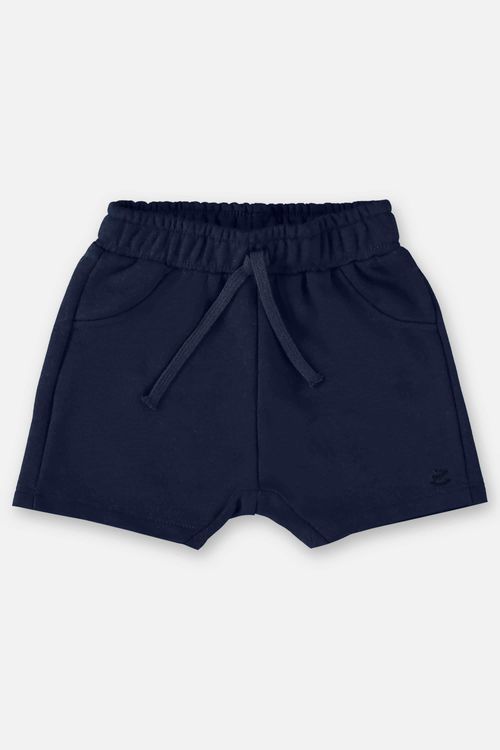 Short Básico para Bebê Menino em Moletom (Azul Marinho) Up Baby