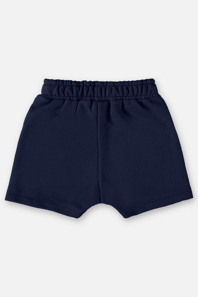 Short-Basico-para-Bebe-Menino-em-Moletom--Azul-Marinho--Up-Baby