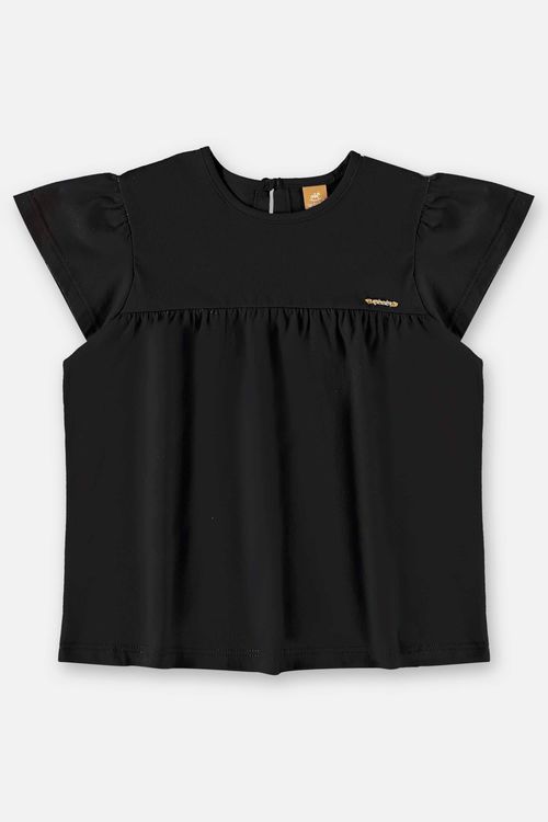 Bata Infantil Básica em Meia Malha (Preto) Up Baby