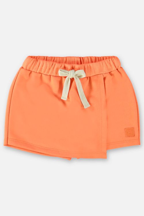 Short-Saia Básico Infantil em Moletom (Laranja) Up Baby