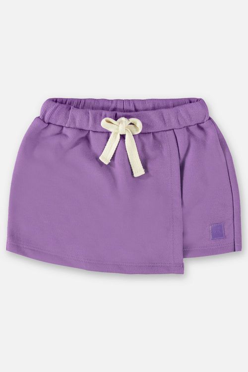 Short-Saia Básico Infantil em Moletom (Roxo) Up Baby