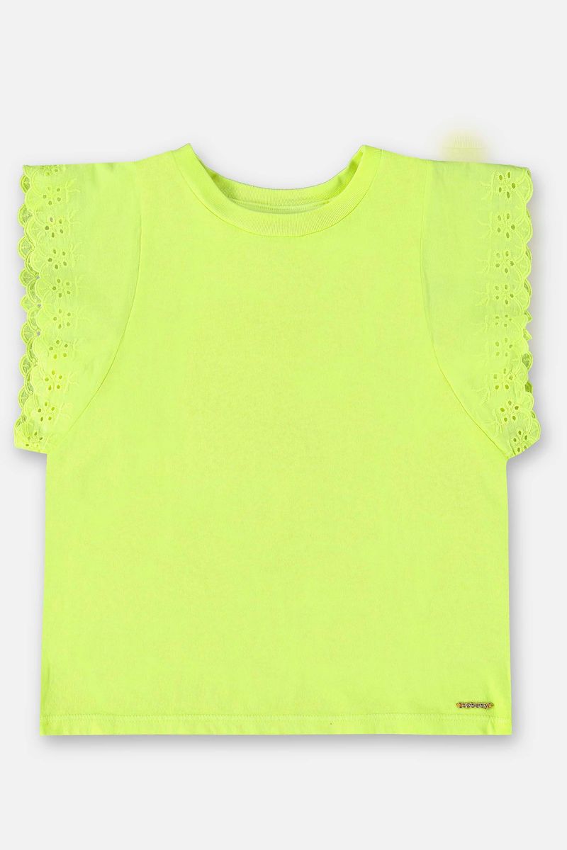 Blusa-Manga-Curta-Basica-Infantil--Amarelo--Up-Baby