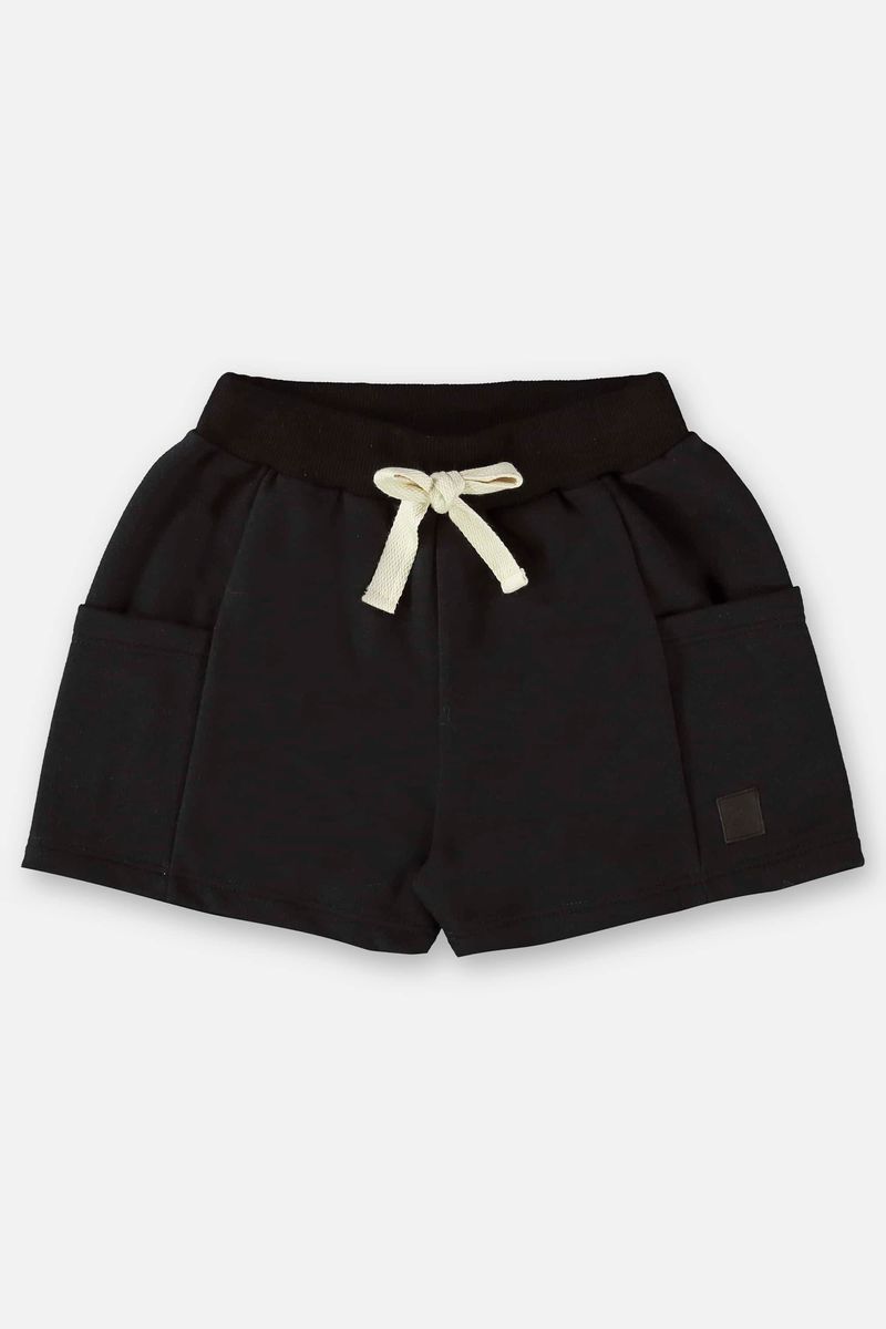 Short-Basico-Infantil-para-Meninas--Preto--Up-Baby