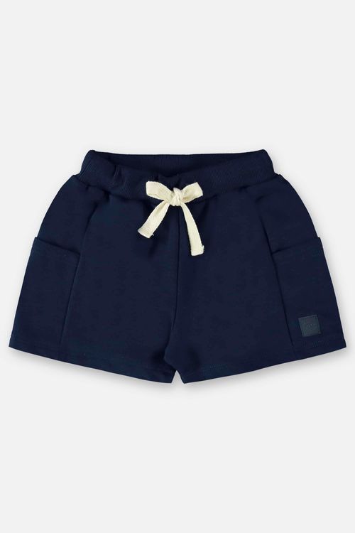 Short Básico Infantil para Meninas (Azul Marinho) Up Baby