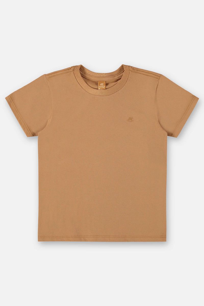 Camiseta-Manga-Curta-Basica-para-Meninos--Marrom--Up-Baby