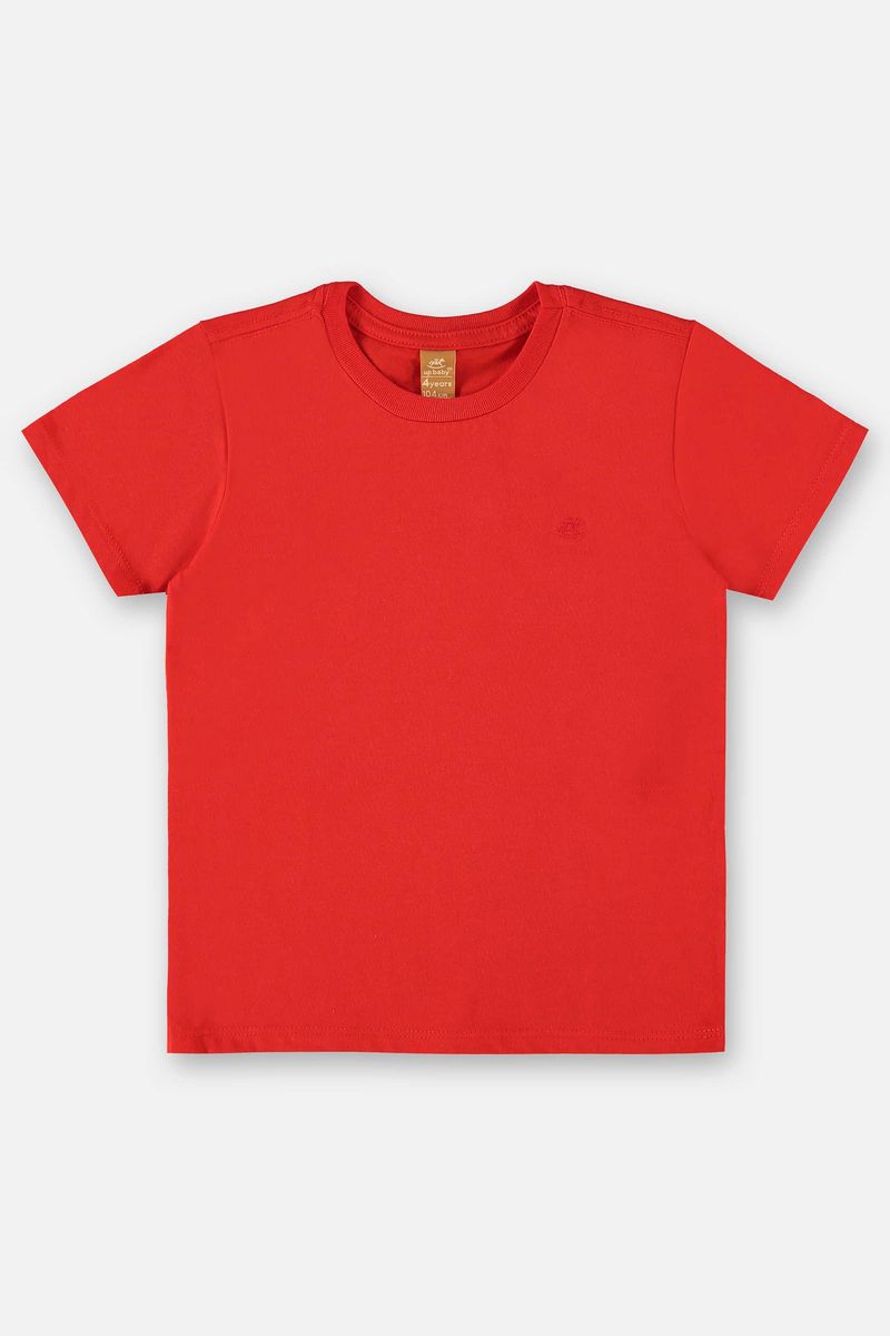 Camiseta-Manga-Curta-Basica-para-Meninos--Vermelho--Up-Baby