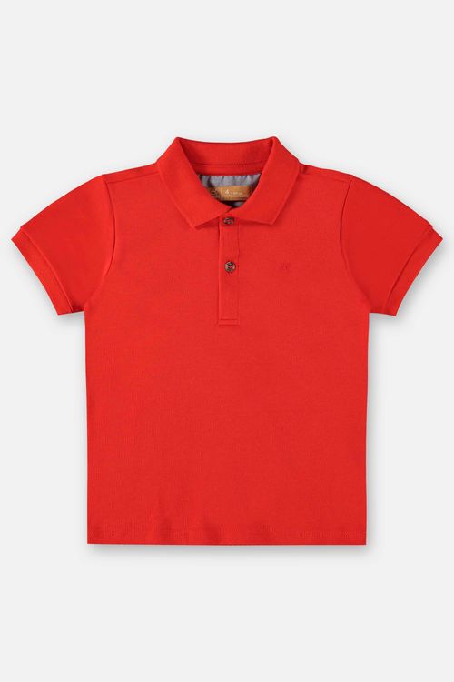 Camisa Polo Infantil para Menino em Suedine (Vermelho) Up Baby
