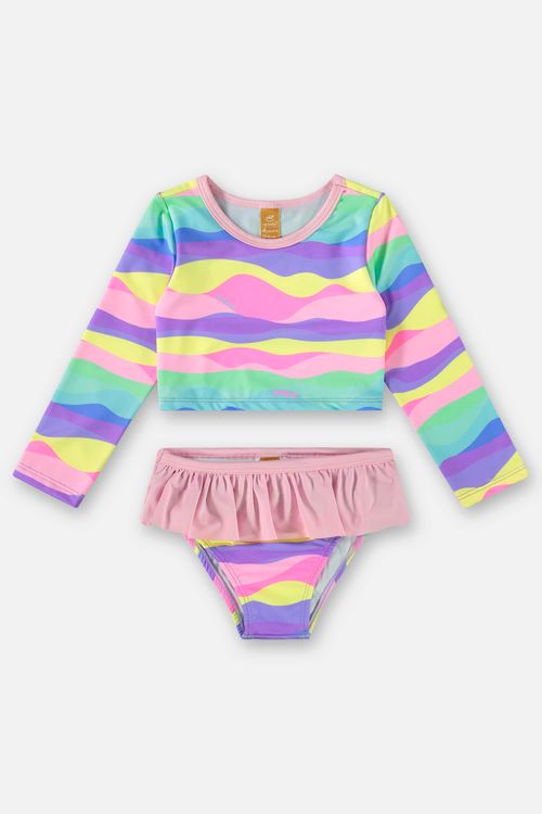 Biquíni Infantil FPS+50 com Blusa e Calcinha (Roxo) Up Baby