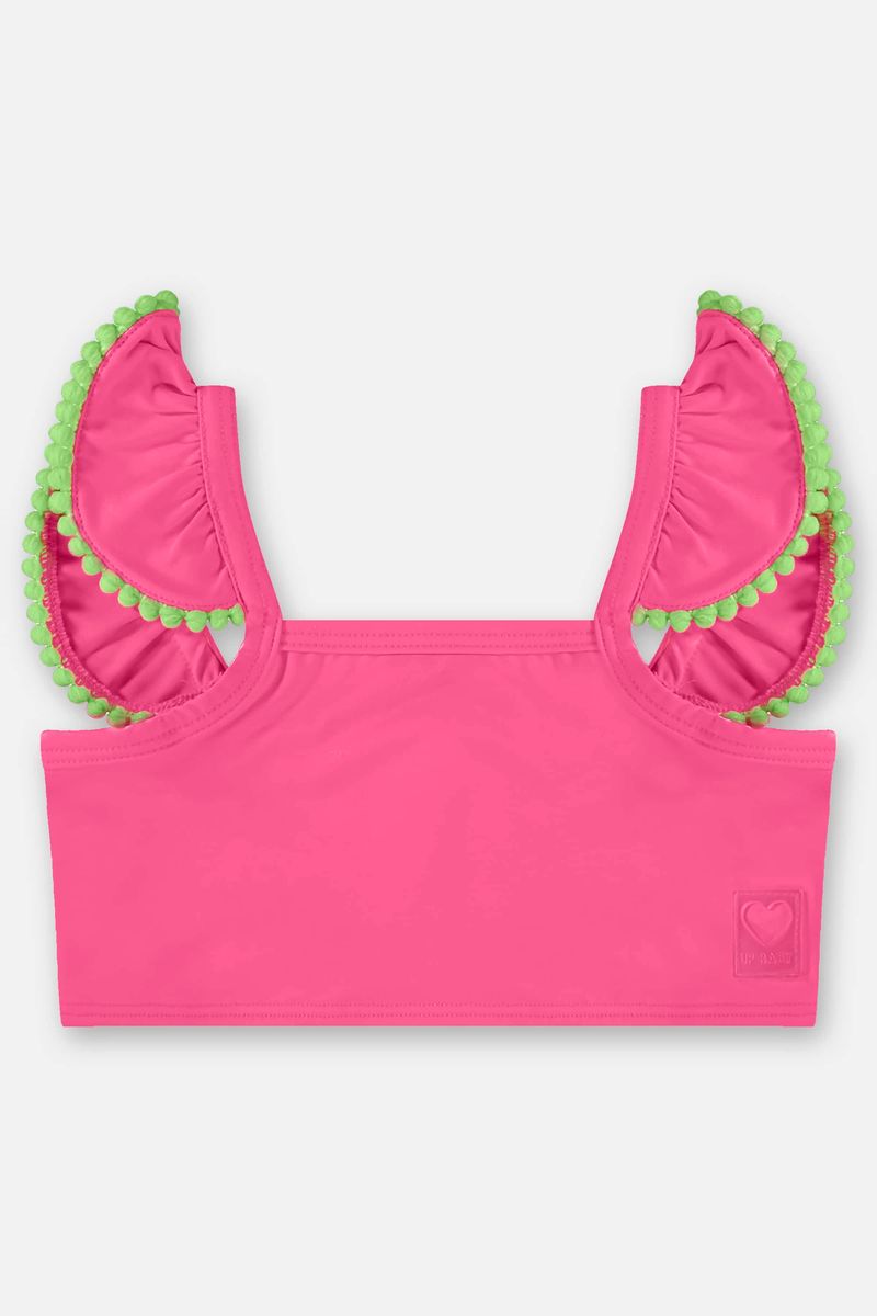 Biquini-Infantil-com-Top-e-Calcinha-FPS-50--Rosa-Pink-Neon--Up-Baby