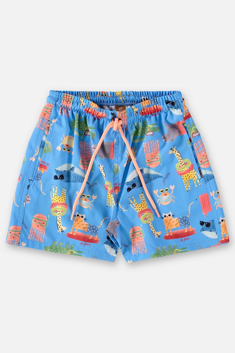 Short-Infantil-para-Menino-em-Microfibra--Azul-Claro--Up-Baby