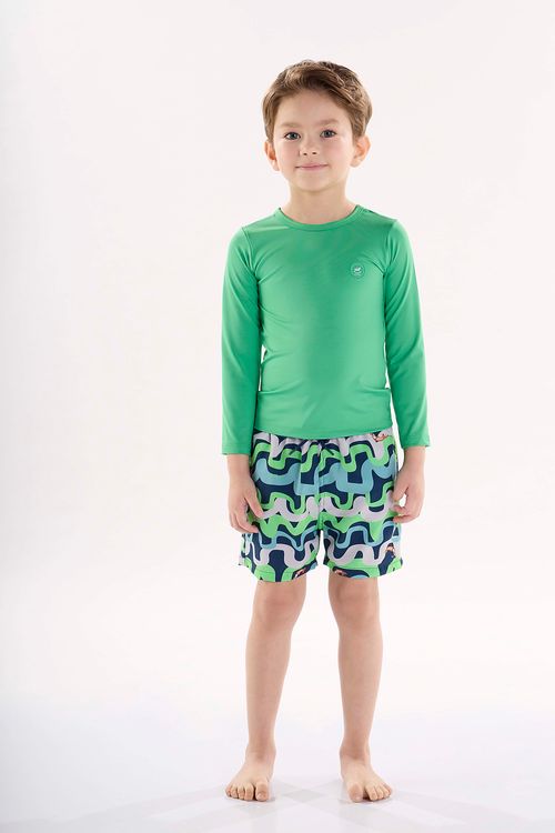 Short Infantil para Menino em Microfibra (Azul Marinho) Up Baby