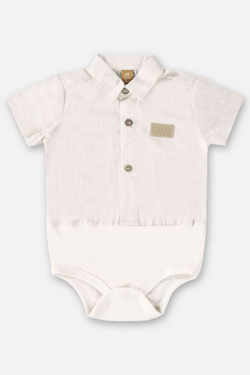 Conjunto-Body-Camisa-e-Bermuda-para-Bebe-Menino--Cinza--Up-Baby