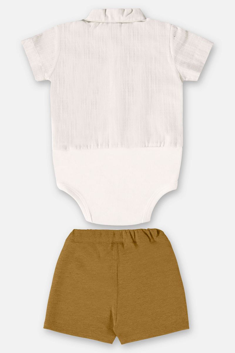 Conjunto-Body-Camisa-e-Bermuda-para-Bebe-Menino--Cinza--Up-Baby