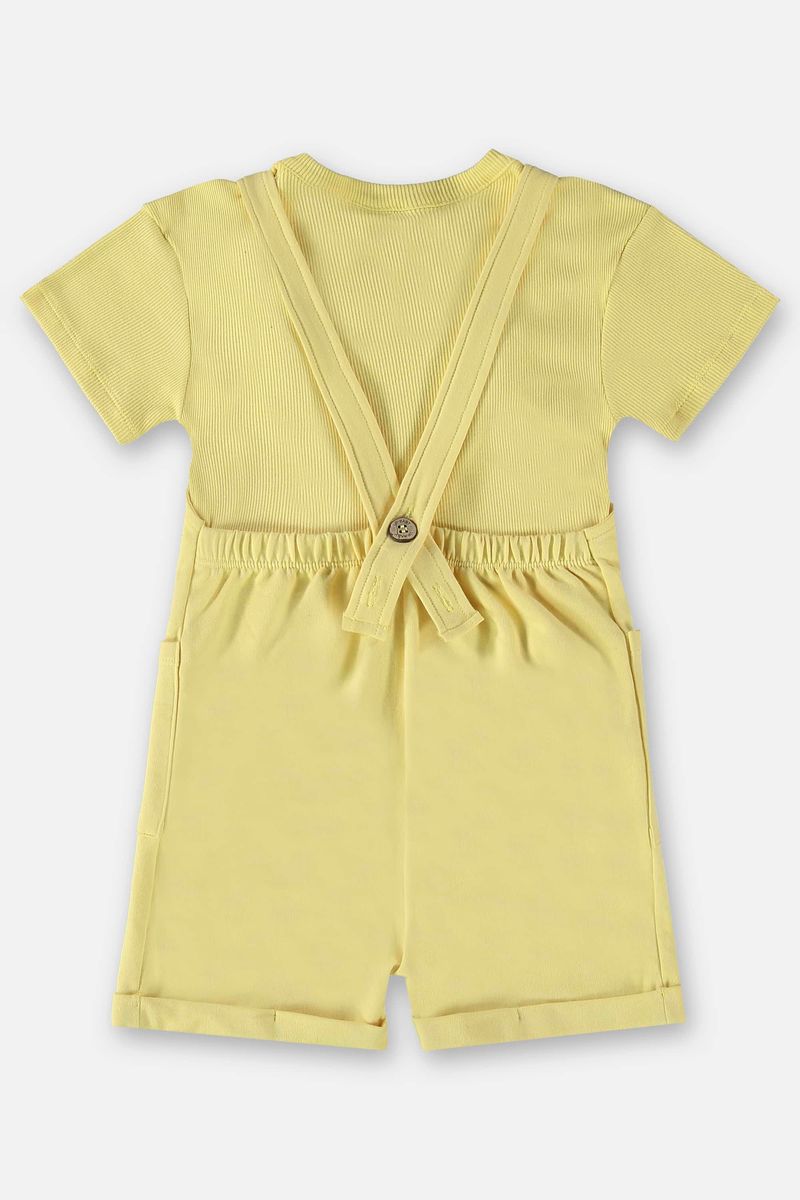 Conjunto-Blusa-e-Jardineira-Infantil-Unissex-Nature--Amarelo--Up-Baby