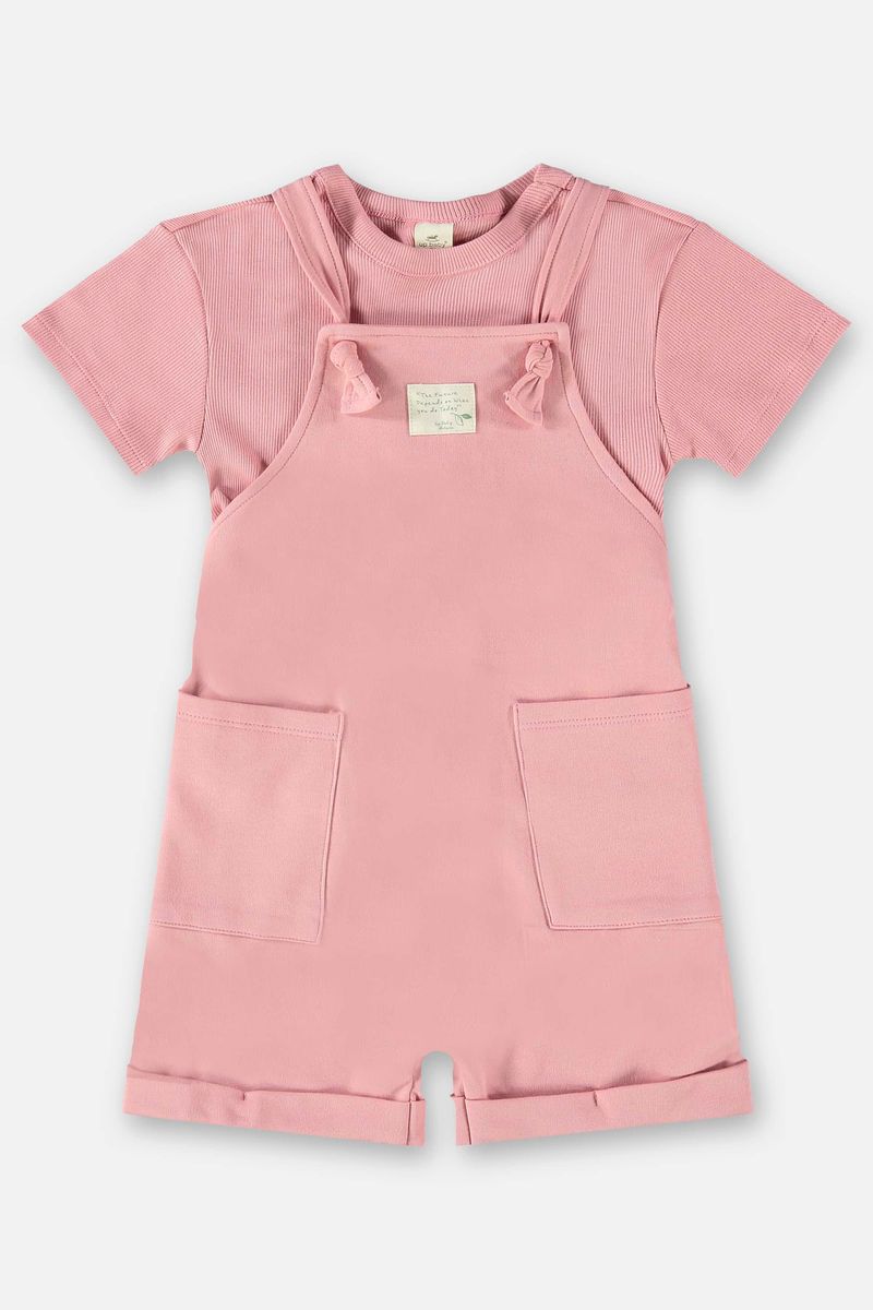 Conjunto-Blusa-e-Jardineira-Infantil-Unissex-Nature--Rosa--Up-Baby