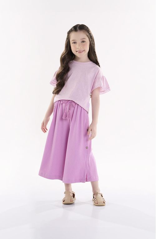 Conjunto Infantil para Menina com Blusa e Calça (Roxo) Up Baby