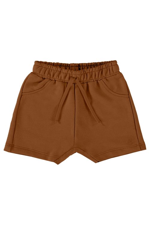 Short Básico para Bebê Menino em Moletom (Marrom) Up Baby