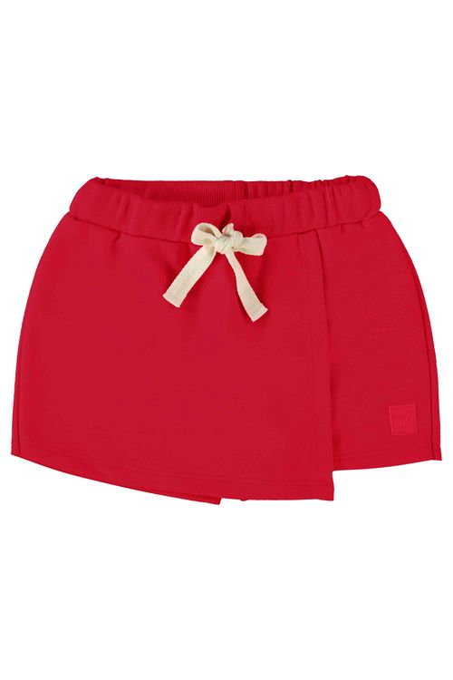 Short-Saia Infantil Básico em Moletom (Vermelho) Up Baby