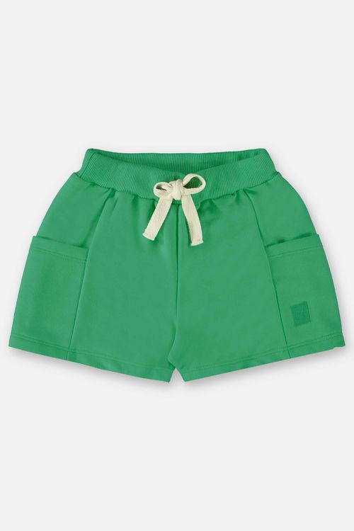 Shorts Infantil em Moletom Sem Felpa (Verde) Up Baby