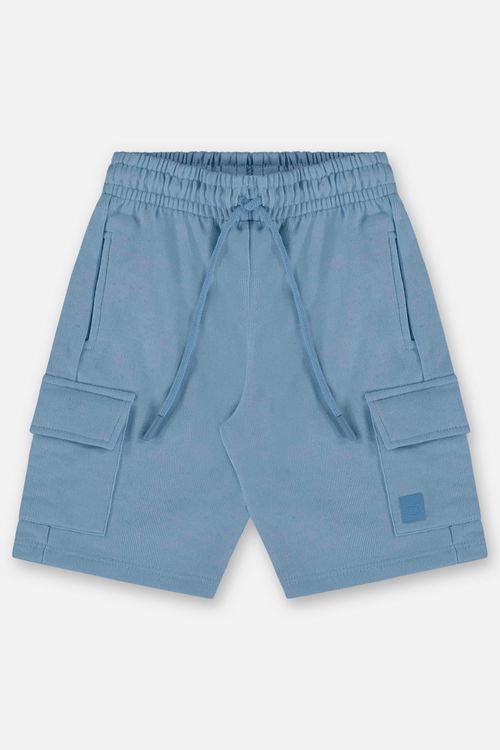 Bermuda Infantil para Meninos em Moletom Linho (Azul) Up Baby