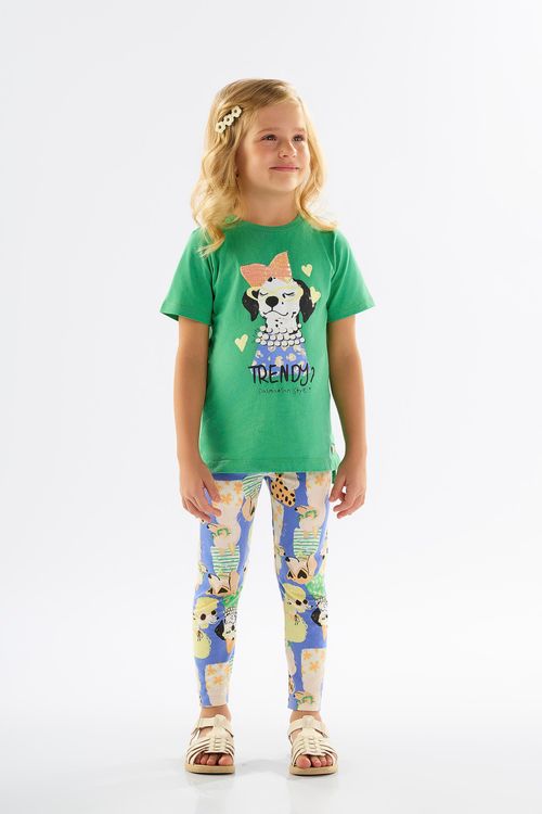 Conjunto Infantil com Blusa e Legging (Verde) Up Baby