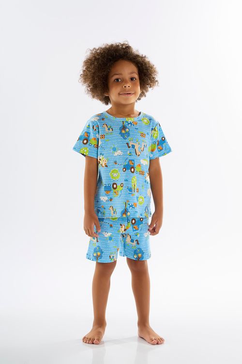 Pijama Fazendinha Infantil para Menino (Azul Claro) Up Baby