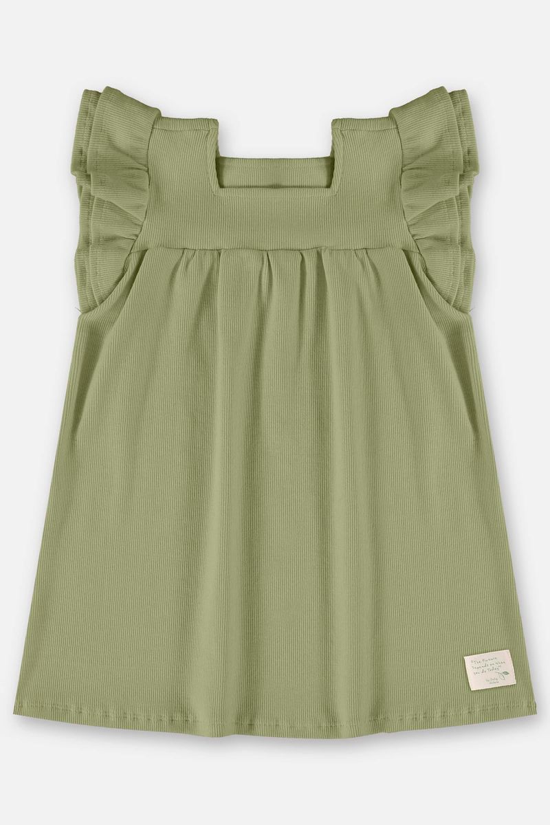 Vestido-Infantil-Nature-em-Ribana-Canelada-Verde-Up-Baby