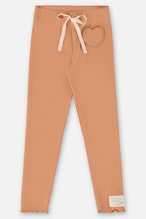 Calça Infantil Nature para Menina em Ribana Canelada (Marrom) Up Baby