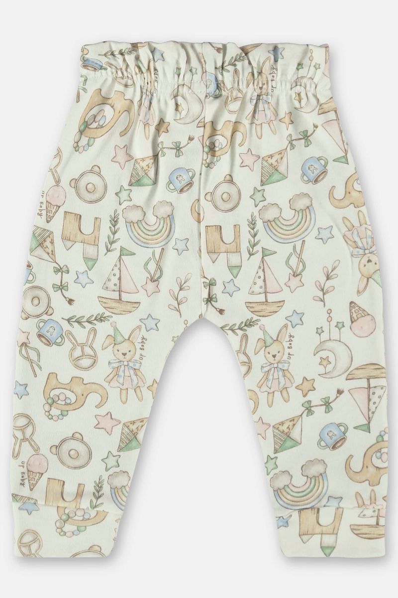 Calca-para-Bebe-Menina-em-Suedine-Comfy-Off-White-Up-Baby