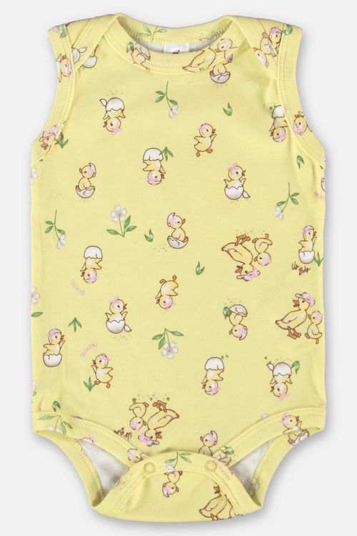 Body para Bebê Menina em Suedine Essentials (Off White) Up Baby