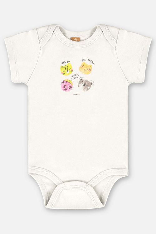 Body para Bebê Menina em Suedine (Bege) Up Baby