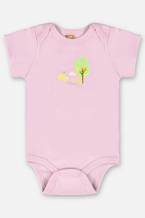 Body para Bebê Menina em Suedine (Lilás) Up Baby