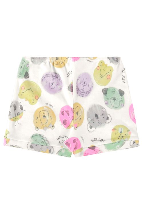 Shorts para Bebê Menina em Suedine Essentials (Bege) Up Baby